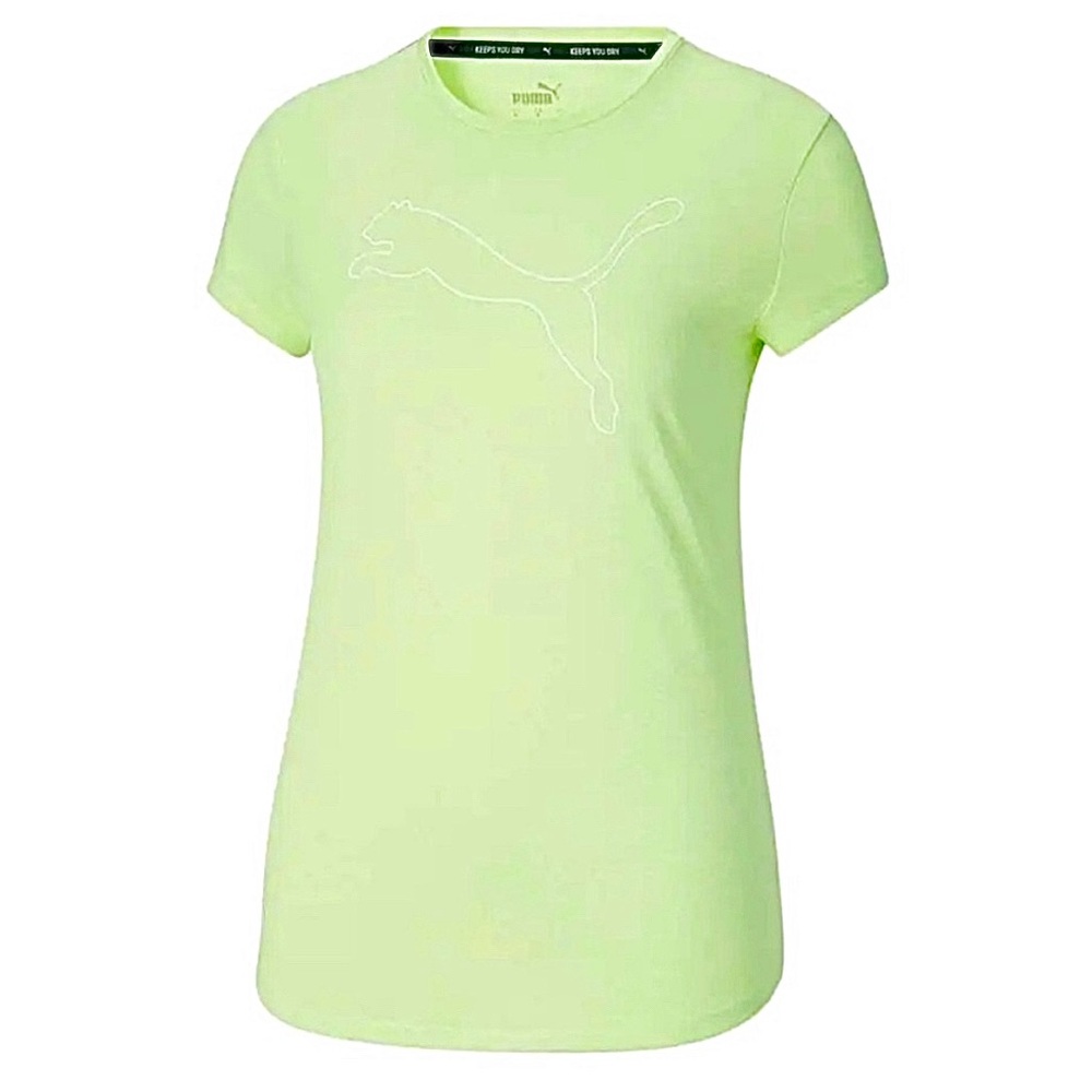 NWT Puma dryCELL Lime Green w/ Cat Logo Women’s Shirt Top Large